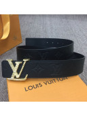 Louis Vuitton Reversible Monogram Calfskin Belt 40mm with LV Buckle Black/Gold 2019