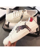Gucci Ace Sneaker with Leaping Tiger White 2019 (For Women and Men)