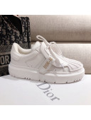 Dior DIOR-ID Sneakers in White Rubber and Calfskin 2020