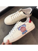 Gucci Ace Sneaker with Gucci Logo Print White 2019 (For Women and Men)