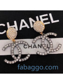 Chanel Crystal CC Earrings AB4265 Silver 2020