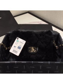 Chanel Shearling Lambskin Small Flap Bag AS1199 Black 2019