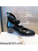 Dior D-Doll Mary Janes Pumps in Black Shiny Calfskin 2021