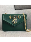 Gucci Leather Rajah Small Shoulder Bag 537243 Green 2018