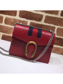 Gucci Dionysus Web Leather Mini Bag 421970 Red 2021