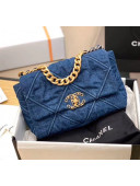 Chanel Denim Small Chanel 19 Flap Bag AS1160 Blue 2020