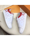 Louis Vuitton Luxembourg Monogram Leather Sneakers Red 2019 (For Women and Men)