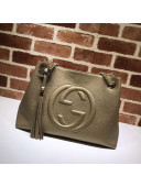 Gucci Medium Soho Calfskin Tote Bag 308982 Gold 2020