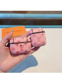 Louis Vuitton AirPods Pro Case in Monogram Leather Pink 2021