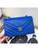 Chanel Chevron Calfskin Chain Flap Bag AS0027 Royal Blue 2019