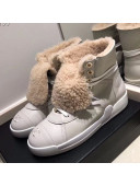 Chanel Shearling Lambskin Fur High-top Sneakers G35079 White 2019