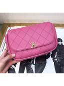 Chanel Small Quilting Lambskin Chain Flap Bag AS0138 Pink 2019