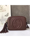 Gucci Soho Small Leather Interlocking G Tassel Disco Camera Bag 308364 Caramel Brown 2019