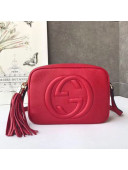 Gucci Soho Small Leather Interlocking G Tassel Disco Camera Bag 308364 Bright Red 2019