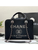 Chanel Mixed Fibers Large Bowling Bag A92750 Black 2022