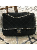 Chanel x Pharrell Oversize Suede Flap Bag Black 2019