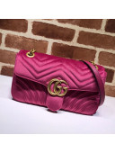 Gucci GG Marmont Velvet Small Shoulder Bag 443497 Hot Pink 2021
