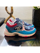 Chanel Fabric and Suede Calfskin Sneakers G34360 Blue 2020