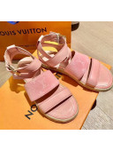 Louis Vuitton Starboard Flat Espadrille Sandal 1A7RCN Pink 2020