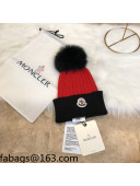 Moncler Wool Knit Hat Black/Red 2021 110535