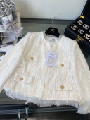 Chanel Tweed Jacket CHJ021908 Beige 2022 