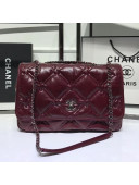 Chanel Quilted Puffer Wax Calfskin Flap Bag Red 2019