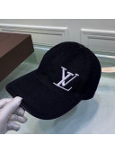 Louis Vuitton Canvas Baseball Hat Black 2021 06