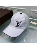 Louis Vuitton Canvas Baseball Hat White 2021 05