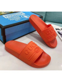 Gucci Logo Rubber Slide Sandal 522887 Orange 2020(For Women and Men)