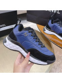 Chanel Nylon and Suede Sneakers G38035 Navy Blue 2021 03