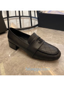 Chanel Quilted Calfskin Matte Flat Loafers All Black 2020