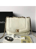 Chanel Lambskin Medium Flap Bag AS1178 White 2019