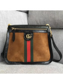 Gucci Ophidia Messenger Bag in Suede and Patent Leather 523368 2018