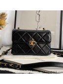 Chanel Quilted Lambskin Mini Flap Bag with Plexi & Gold-Tone Metal AS2633 Black 2021