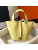 Hermes Picotin Lock Bag 18cm in Togo Calfskin Chick Yellow 2021