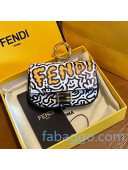 Fendi Graffiti Leather Nano Baguette Charm Black/White/Yellow 2020