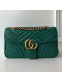 Gucci GG Marmont Leather Small Shoulder Bag ‎443497 Green