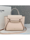 Celine Nano Belt Bag In Grained Calfskin Off-White/Brown 2020