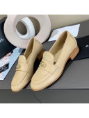 Chanel Boy Calfskin Flat Loafers Apricot 2020