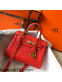 Hermes Kelly Mini Bag 20cm in Togo Calfskin Chinese Red 2021
