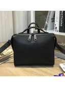 Fendi Mini Messenger Bag in Roman Leather Black 2018