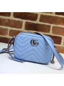 Gucci GG Marmont Matelassé Mini Shoulder Bag 448065 Pastel Blue 2020