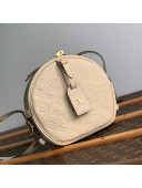 Louis Vuitton Boite Chapeau Souple MM Bag in Monogram Embossed Leather M45276 Cream Beige 2020