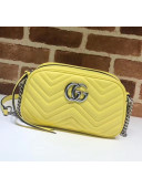 Gucci GG Marmont Matelassé Small Shoulder Bag 447632 Pastel Yellow 2020
