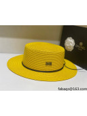 Dior Straw Wide Brim Hat DH31401 Yellow 2022