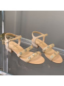 Chanel Calfskin Flat Sandals G37212 Beige 2021