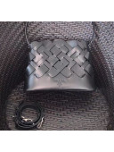 Prada Leather Prada Tress Handbag 1BA290 Black 2020(Top Quality)
