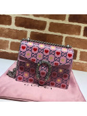 Gucci Dionysus GG Love Leather Mini Bag 421970 Pink 2020