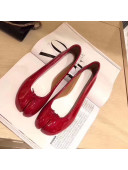 Maison Margiela Patent Leather Flats Tabi Ballet Red 2019