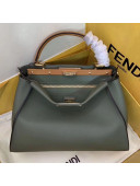 Fendi Peekaboo Iconic Calfskin Medium Bag Green 2019